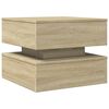 vidaXL Coffee Table with LED Lights Sonoma Oak 50x50x40 cm