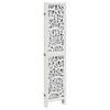 vidaXL Room Divider 5 Panels White Solid Wood Paulownia