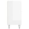 vidaXL Sideboards 2 pcs High Gloss White 40x35x70 cm Engineered Wood