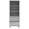 vidaXL Highboard Grey Sonoma 40x36x110 cm Engineered Wood
