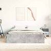 vidaXL Bed Frame without Mattress Concrete Grey 150x200 cm King Size King Size