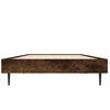 vidaXL Bed Frame without Mattress Smoked Oak 75x190 cm Small Single Engineered Wood