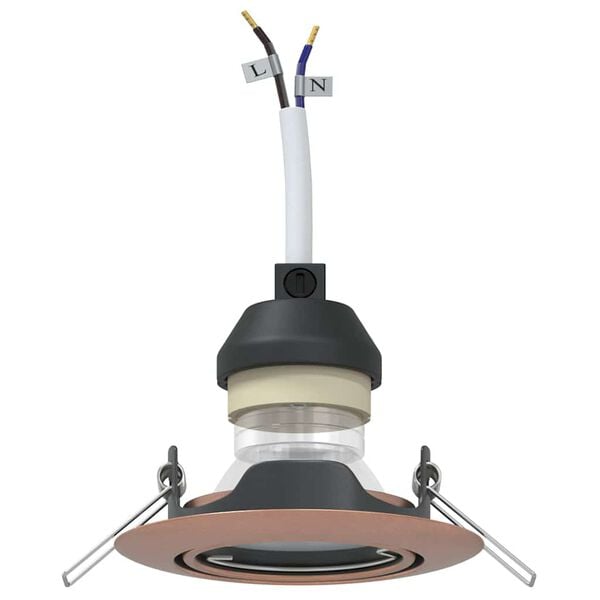 vidaXL Spotlight 24 pcs Copper 9 x 9 x 2.5 cm Metal