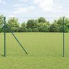 vidaXL Fence with Posts Green 1.6 x 10 m Steel