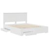 vidaXL Bed Frame with Headboard White 160 x 200 cm Engineered Wood