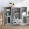vidaXL Highboards 3 pcs Concrete Grey Engineered Wood