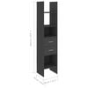 vidaXL 4 Piece Book Cabinet Set Grey Engineered Wood