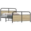 vidaXL Metal Bed Frame without Mattress Sonoma Oak 140x200 cm