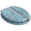 vidaXL Toilet Seat 2 pcs Blue 43.8 x 37.8 cm MDF board