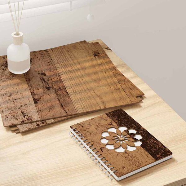 vidaXL Decor Panels 50 pcs Old Wood 30 x 30 x 0.27 cm Engineered Wood