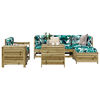 vidaXL 7 Piece Garden Sofa Set Impregnated Wood Pine