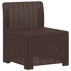 vidaXL 1-Seater Garden Sofa Rattan Look PP Brown