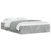 vidaXL Bed Frame with Drawers without Mattress Concrete Grey 120x200 cm