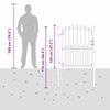 vidaXL Fence Gate with Spikes Grey 150 x 100 cm Powder-coated steel