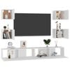 vidaXL 6 Piece TV Cabinet Set White Engineered Wood
