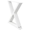 vidaXL Coffee Table Legs 2 pcs White 50x(42-43.3) cm Steel