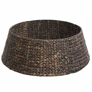 vidaXL Christmas Tree Collar Round Black Dia. 60 x 22 cm