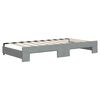 vidaXL Daybed with Trundle&Drawers without Mattress Light Grey 90x190 cm Single