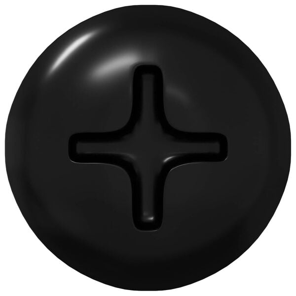 vidaXL Self Tapping Nail 12 pcs Black 4 x 25 mm Steel