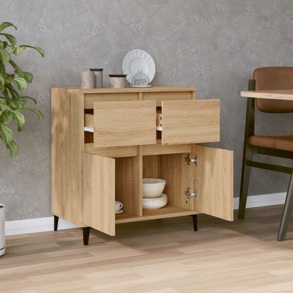 vidaXL Sideboard Sonoma Oak 60x35x70 cm Engineered Wood