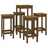 vidaXL 5 Piece Bar Set Honey Brown Solid Wood Pine