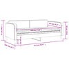 vidaXL Daybed with Mattress Dark Grey 90x190 cm Fabric