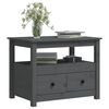 vidaXL Coffee Table Grey 71x49x55 cm Solid Wood Pine