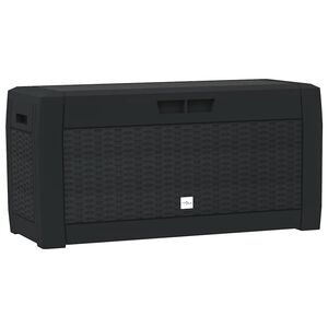 vidaXL Garden Storage Box Anthracite 119x48x60 cm Polypropylene