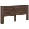 vidaXL Storage Headboard with LED Brown Oak Engineered Wood