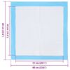 vidaXL Pet Training Pad 50 pcs Blue and White 60 x 60 cm