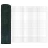 vidaXL Fence Post Green 50 x 0.5 m (25 x 25 mm mesh) Steel and PVC
