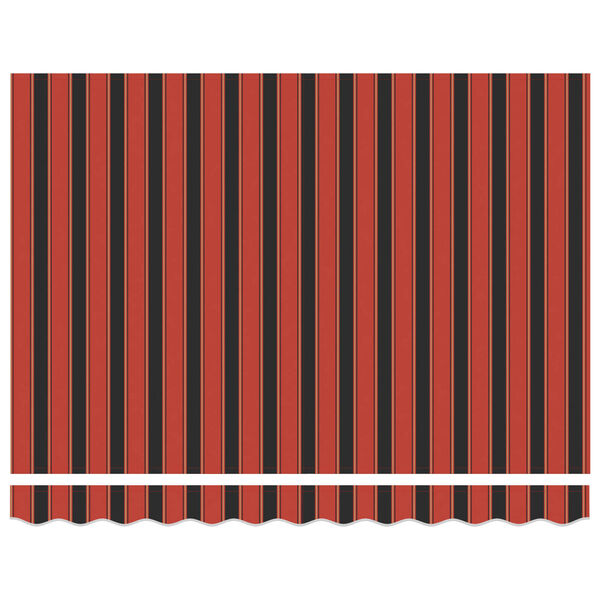 vidaXL Retractable Awning Manual Orange and Black 350 x 250 cm