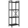 vidaXL Bookshelf Black Oak 40 x 30 x 119 cm Engineered Wood