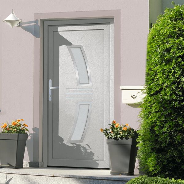 vidaXL Front Door White 98x208 cm PVC