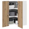 vidaXL Hanging Cabinet Artisan Oak and White 57 x 57 x 80 cm