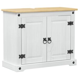 vidaXL Sink cabinet White 73 x 33 x 60 cm Solid Pine Wood