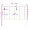 vidaXL Fence Panel with Posts Powder-coated Steel 1.7x0.75 m White