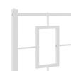 vidaXL Metal Bed Frame without Mattress with Footboard White 100x190cm