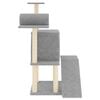 vidaXL Cat Tree with Sisal Scratching Posts Light Grey 110.5 cm