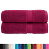 vidaXL Premium Bath Towels SOLUND 2pcs Bordeaux 100x150cm 600gsm