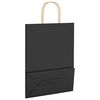 vidaXL Paper Bags 250 pcs with Handles Black 26x12x35 cm