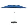 vidaXL Garden Parasol Azurblau 385 x 209 x 244 cm Polyester
