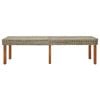 vidaXL Bench Beige 160 x 35 x 45 cm Solid Mango wood
