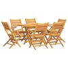 vidaXL 7 Piece Garden Dining Set Solid Wood Teak