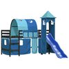 vidaXL Kids' Loft Bed with Tower without Mattress Blue 90x190 cm Single