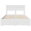 vidaXL Bed Frame with Headboard White 140 x 190 cm Engineered Wood