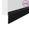 vidaXL Screw-on Door Brush Seals 12 pcs Black 100 cm Aluminium Alloy
