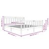 vidaXL Bed Frame without Mattress White Super King Solid Wood