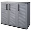 vidaXL Garden Storage Cabinet Grey and Black 102x37x84 cm PP
