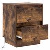 vidaXL Bedside Cabinet Smoked Oak 39 x 34.5 x 50 cm Engineered wood